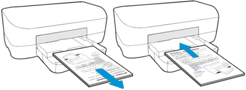 Print both sides of paper (paper stack to the front tray)