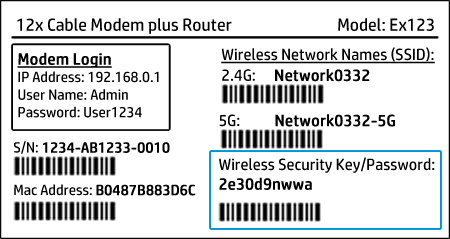 Wireless Network Password on the Router