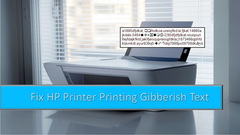 Fix HP printer printing gibberish text