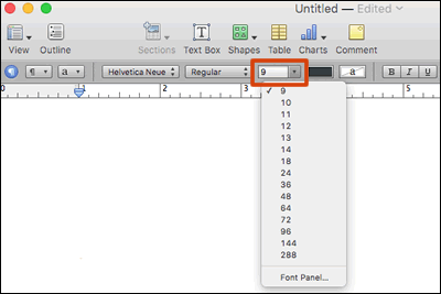 Change font size on Mac