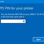 Enter WPS PIN for your printer