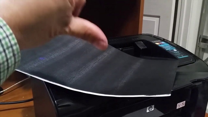 HP printer printing black pages