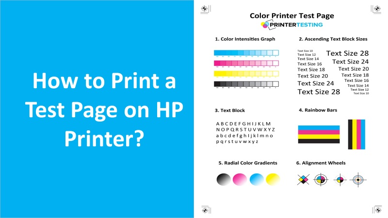 HP printer test page