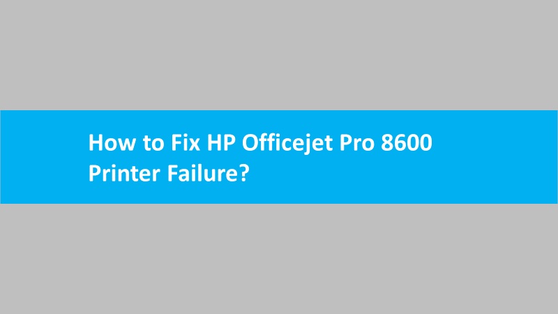 OJ Pro 8600 printer failure