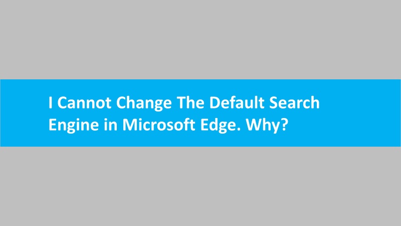 Change the default search engine