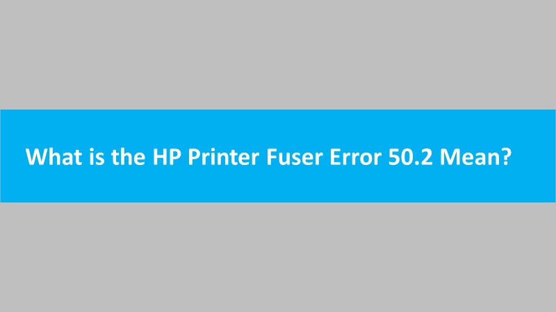 Printer error 50.2