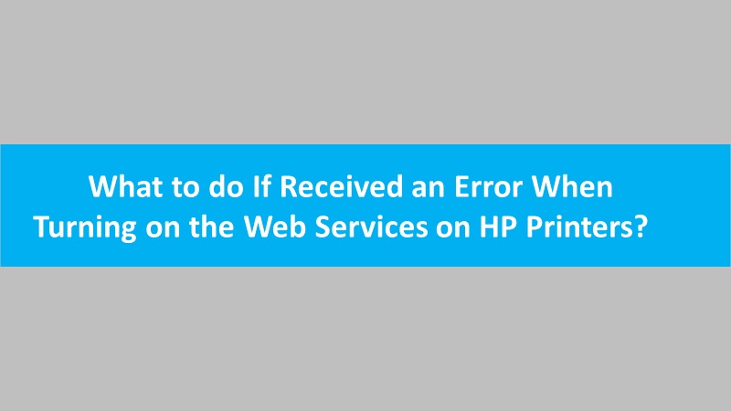 Error When Turning on the Web Services