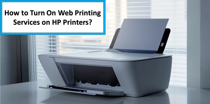 Turn on web services on HP printer