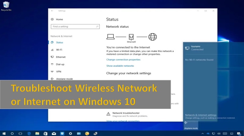 Troubleshoot wireless network on Windows 10