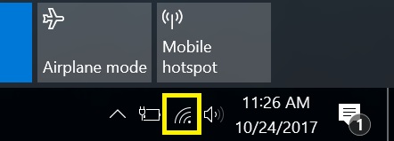 Networking icon on Windows